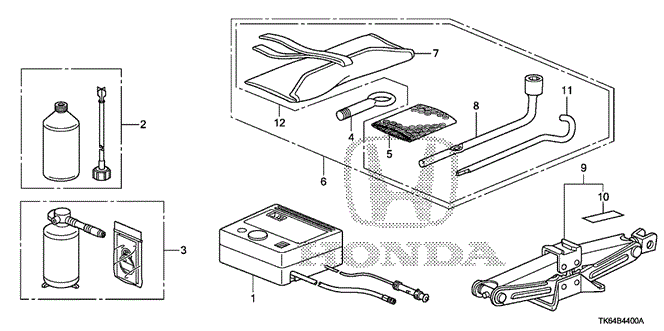 INTERIOR / BUMPER/TOOL - JACK for 2009 Honda FIT #1