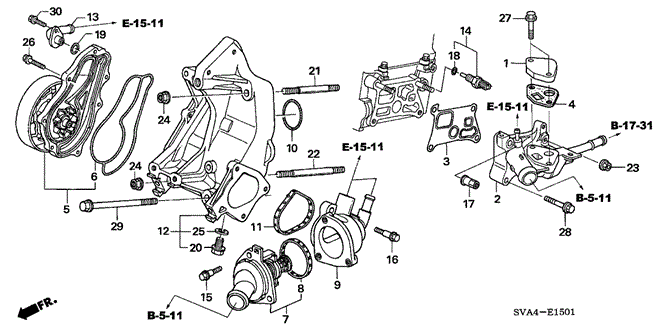 CIVIC COUPE WATER PUMP (2.0L)