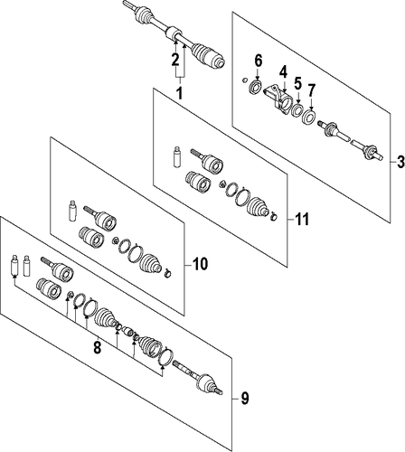 CX-9 AXLE SHAFTS & JOINTS