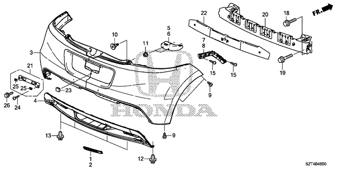INTERIOR / BUMPER/REAR BUMPER for 2011 Honda CR-Z #1