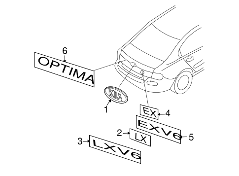 Optima EXTERIOR TRIM - TRUNK