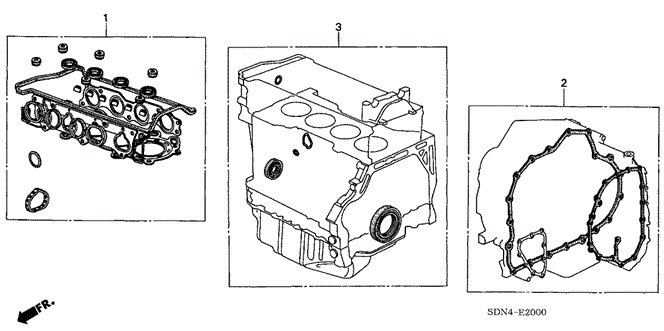 ENGINE/GASKET KIT (L4) for 2003 Honda ACCORD COUPE #1