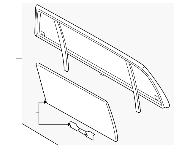 7A2Z-35422B30-A Деталь GLASS & FRAME