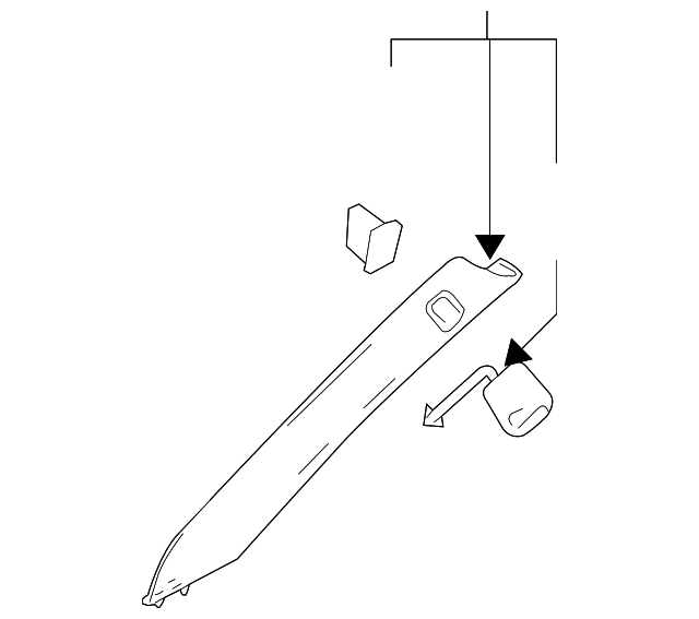 15142573 Деталь WNDSHLD PLR TRIM, LEFT
