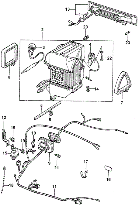 BODY / AIR CONDITIONING/A/C COOLING UNIT for 1980 Honda ACCORD HATCHBACK #1