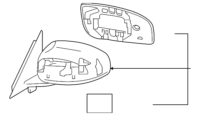 96301EH100 Деталь MIRROR ASSY, RIGHT