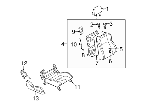 350Z FRONT SEAT COMPONENTS 15