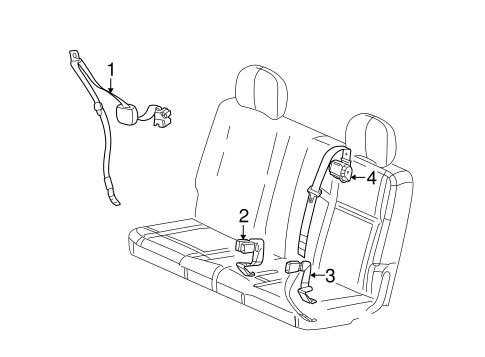 Uplander REAR SEAT BELTS 2