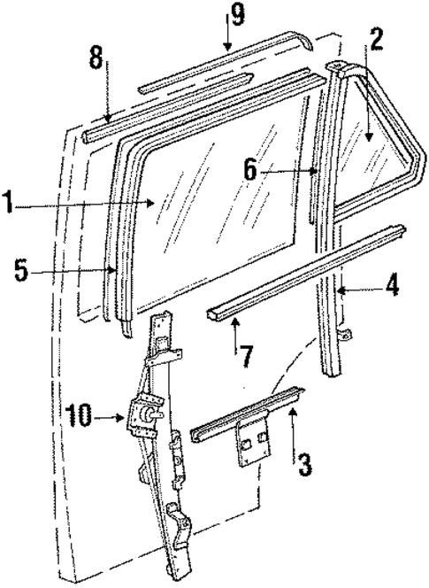 Fox GLASS - REAR DOOR