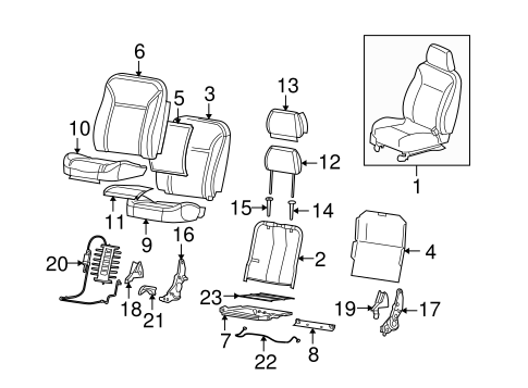i-290 FRONT SEAT COMPONENTS 4