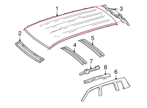 GLK250 ROOF & COMPONENTS
