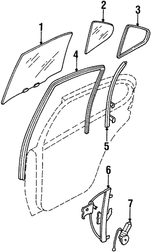 Maxima GLASS - REAR DOOR