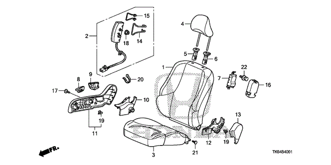 INTERIOR / BUMPER/FRONT SEAT (R.) for 2009 Honda FIT #1