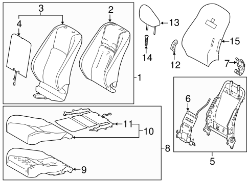 IS250 PASSENGER SEAT COMPONENTS 2