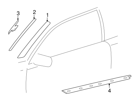 CLK320 EXTERIOR TRIM - PILLARS