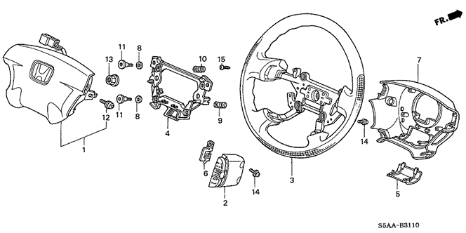 CHASSIS/STEERING WHEEL (SRS) (1) for 2004 Honda CIVIC SEDAN #1