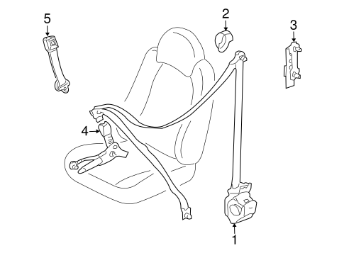 Tribute FRONT SEAT BELTS
