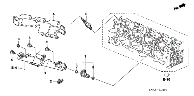 CIVIC SEDAN FUEL INJECTOR (1.8L)