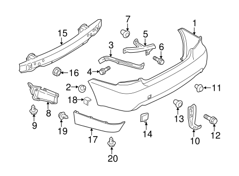 Impreza BUMPER & COMPONENTS - REAR 2