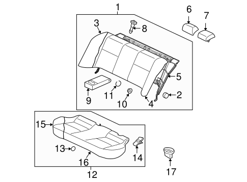 Lancer REAR SEAT COMPONENTS