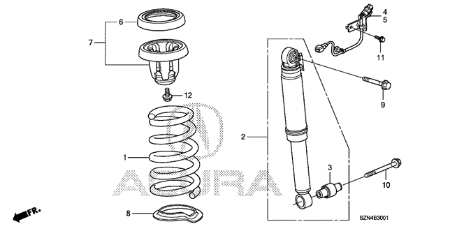 ZDX REAR SHOCK ABSORBER (2)