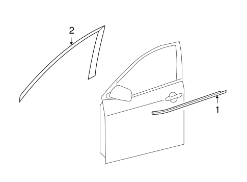 Matrix EXTERIOR TRIM - FRONT DOOR