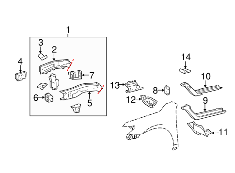 Camry STRUCTURAL COMPONENTS & RAILS 3