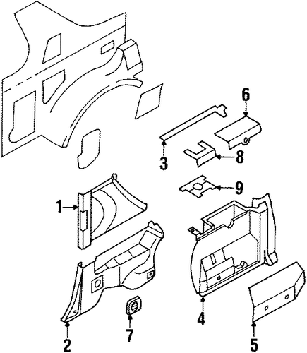 Amigo INTERIOR TRIM - QUARTER PANELS