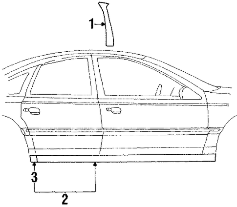 Crown Victoria EXTERIOR TRIM - PILLARS