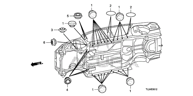 TSX SEDAN GROMMET (LOWER)