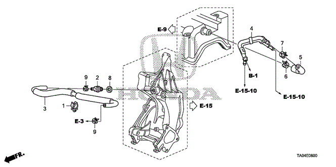 ENGINE/BREATHER TUBE (L4) for 2010 Honda ACCORD SEDAN #1