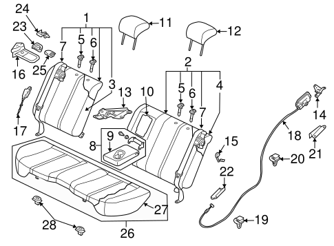 CX-7 REAR SEAT COMPONENTS