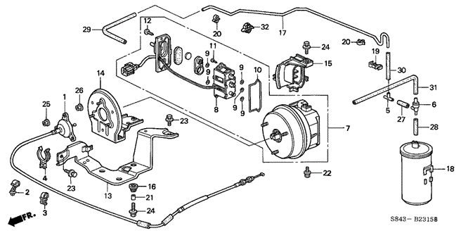 CHASSIS/AUTO CRUISE (V6) (1) for 1999 Honda ACCORD SEDAN #1