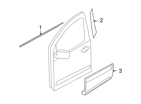 QX56 EXTERIOR TRIM - FRONT DOOR