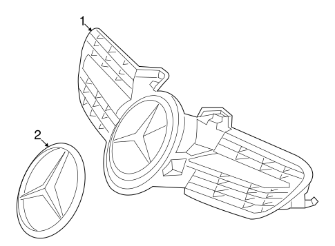 SLK280 GRILLE & COMPONENTS