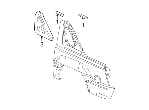 Escalade EXT EXTERIOR TRIM - QUARTER PANEL