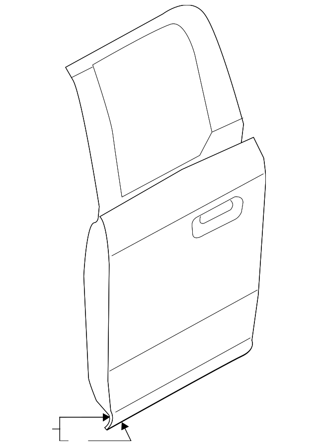 FL3Z-1824631-A Деталь DOOR SHELL, LEFT