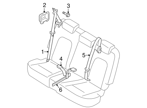 Borrego SECOND ROW SEAT BELTS