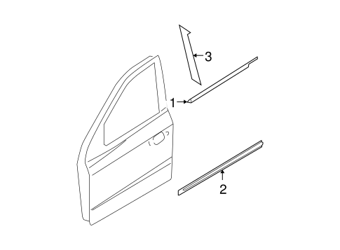 Santa Fe EXTERIOR TRIM - FRONT DOOR