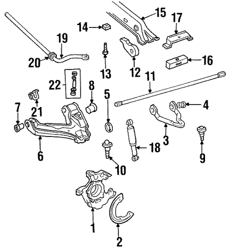 C1500 STABILIZER BAR & COMPONENTS