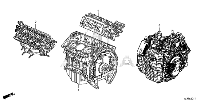TLX ENGINE ASSY. - TRANSMISSION ASSY. (2)