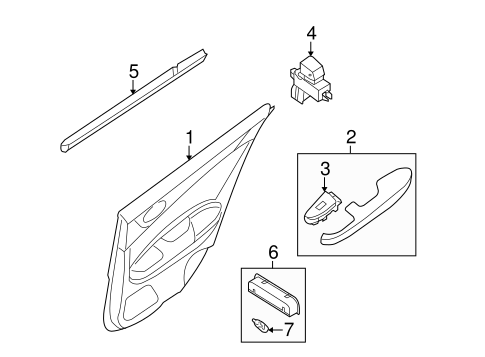 Maxima INTERIOR TRIM - REAR DOOR