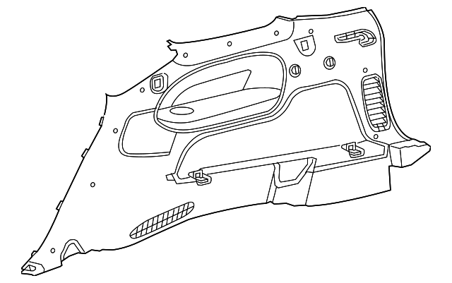 1SU29DX9AJ Деталь REAR QTR TRIM, LEFT