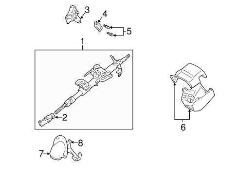 Corolla STEERING COLUMN ASSEMBLY 2