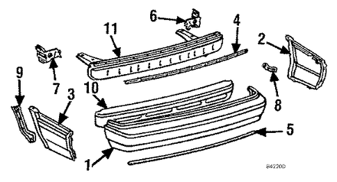 Corolla BUMPER ASSEMBLY - REAR