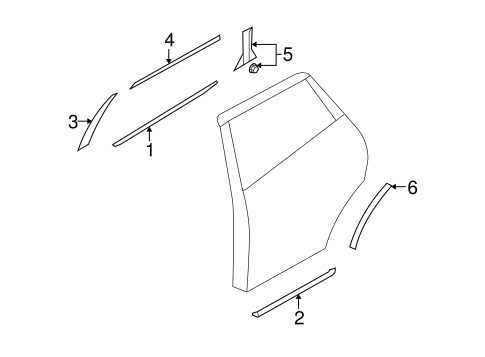 Murano EXTERIOR TRIM - REAR DOOR