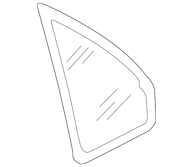 3B5-845-297-Q Деталь QTR GLASS, LEFT