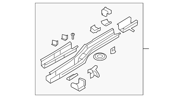 9T4Z-7810124-B Деталь REAR RAIL ASSY, RIGHT