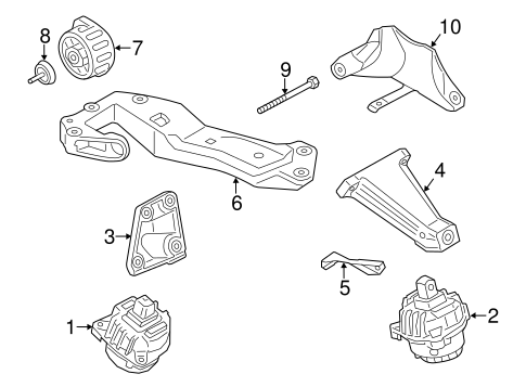 650i ENGINE & TRANS MOUNTING 2