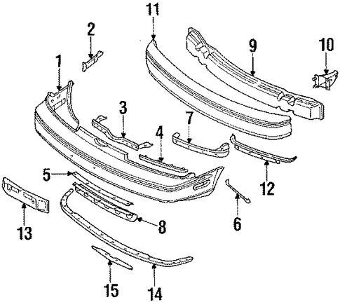 Q45 BUMPER & COMPONENTS - FRONT